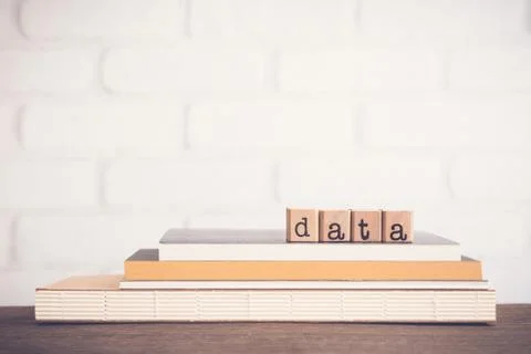 The word Data and copy space background. Stock Photos
