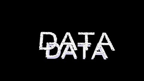 Word DATA Multiplying With Flying Particles Technology Intro Vídeos de archivo 343093016