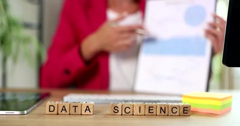 Word data science is written on backgrou... | Stock Video | Pond5