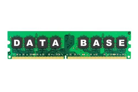 Word Database on computer memory Stock Photos