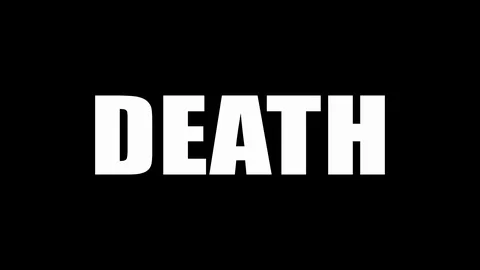 The word death written in white letters ... | Stock Video | Pond5