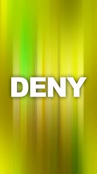 Word DENIED on abstract background. Vertical layout. Business education conce Stock Photos