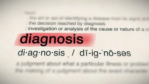 The Word diagnosis in a Dictionary Animation Stock Footage 302031233