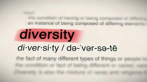 The Word diversity in a Dictionary Animation Stock Footage 302032004