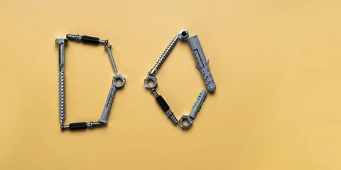 Word Do with copy space, bolt. Industrial banner Stock Photos