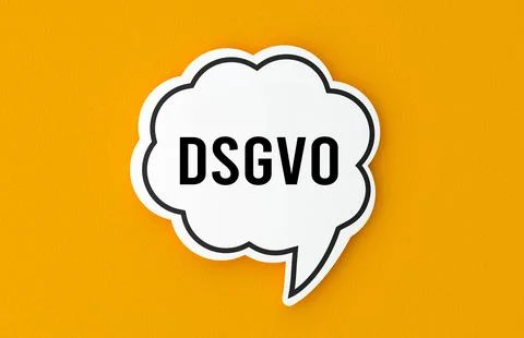 Word dsgvo on Speech Bubble Stock Illustration