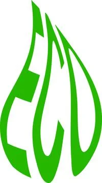 Word eco shape green leaf, eco concept organic food natural Stock Illustration