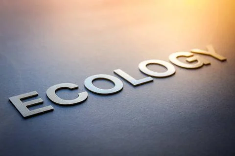  Word ecology written with white solid letters Word ecology written with w... Foto stock