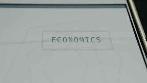 Word ECONOMICS written vertically within a rectangular outline 動画素材 332919841