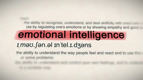 The Word emotional intelligence in a Dictionary Animation Stock Footage 302032015
