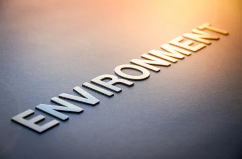 Word environment written with white solid letters Foto stock