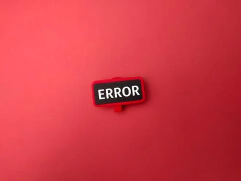 The word ERROR on a red background. Stock Photos