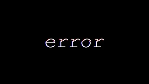 The Word 'ERROR' Text Animation with Glitch Effect on Black Background 4K Stock Footage 282187404