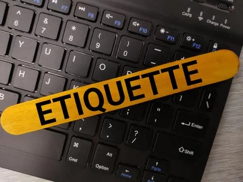 The word ETIQUETTE Stock Photos