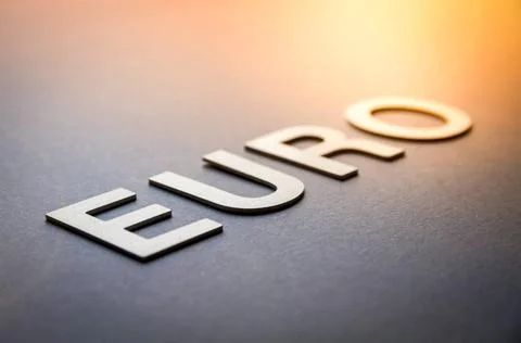  Word euro written with white solid letters Word euro written with white s... Foto stock