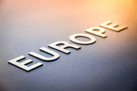  Word Europe written with white solid letters Word Europe written with whi... 스톡 사진