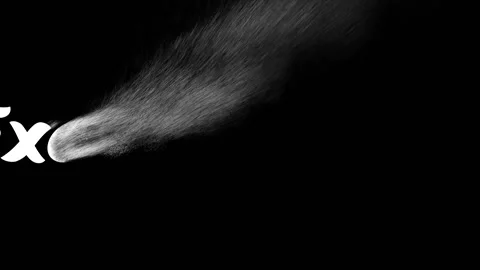The word excellent dissolving into white powder particles on a dark backgroun Stock Footage 343576667
