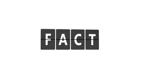 Word FACT on Flip Board Stock Footage 300189315