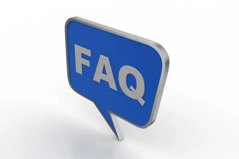 Word faq in a chat bubble Stock Illustration