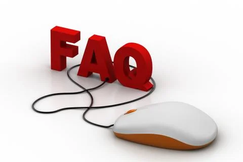 Word faq connected with computer mouse 無料イラスト素材
