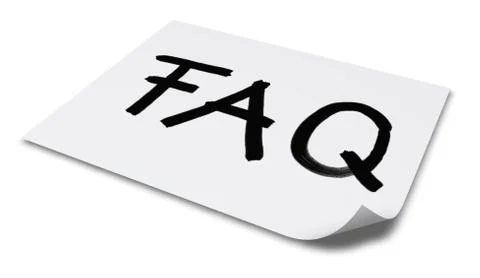 The word faq on paper sheet - 3d rendering Stock-Illustration