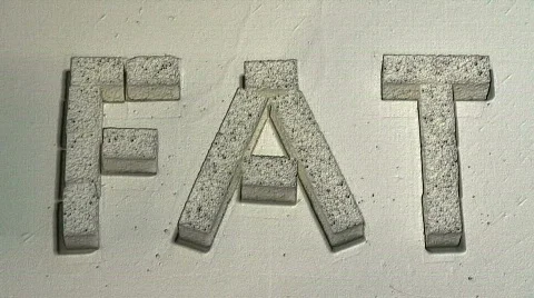 Word fat dissolving Stock Footage 86209