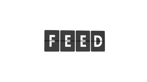 Word FEED on Flip Board Stock Footage 301505904