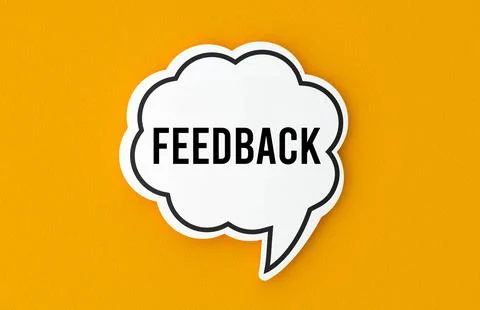 Word feedback on Speech Bubble Stock Illustration