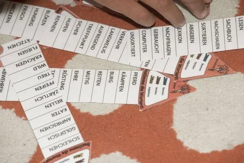 Word fields in German, a group of words with similar or related meanings s... 写真素材