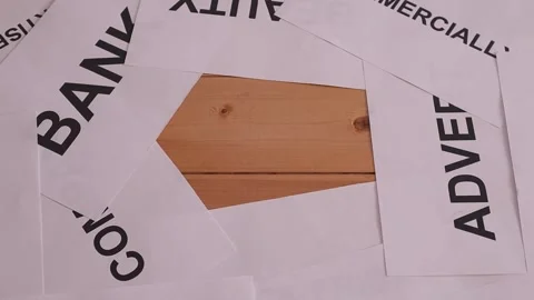 Word Fine on a white sheet is placed by hand in the center of the other sheets 스톡 동영상 138215823