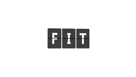 Word FIT on Flip Board Stock Footage 301505907