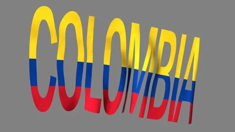 Word Flag Colombia Stock Footage 105884099