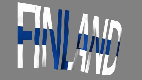 Word Flag Finland Stock Footage 105884090