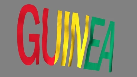 Word Flag Guinea Stock Footage 105884413