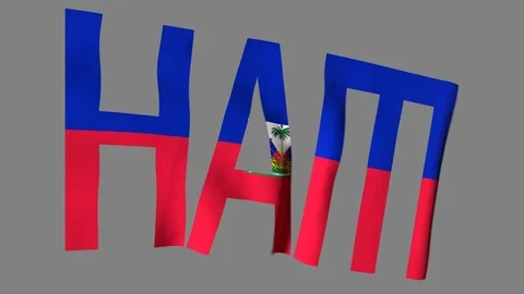 Word Flag Haiti Stock Footage 105884355