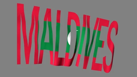 Word Flag Maldives Stock Footage 105884868