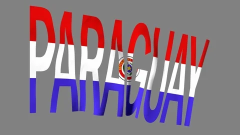 Word Flag Paraguay Stock Footage 105885127