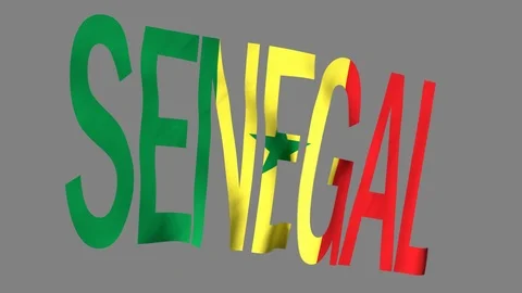 Word Flag Senegal Stock Footage 105885220