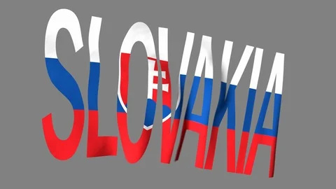 Word Flag Slovakia Stock Footage 105885241