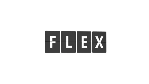 Word FLEX on Flip Board Stock Footage 301505915