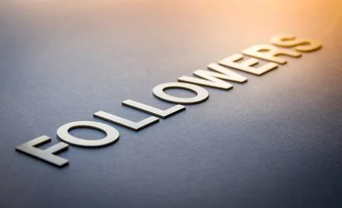  Word followers written with white solid letters Word followers written wi... Foto stock