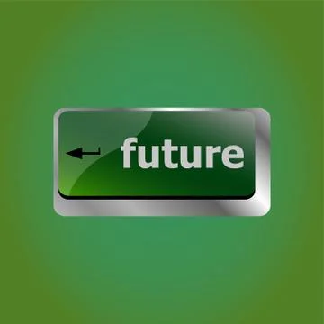 The word Future written on the keyboard button Illustrazione stock