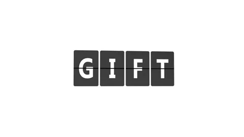 Word GIFT on Flip Board Stock Footage 301505930