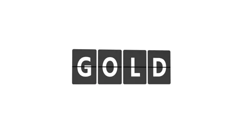 Word GOLD on Flip Board Stock Footage 301505931