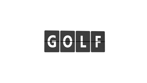 Word GOLF on Flip Board Stock Footage 301505932