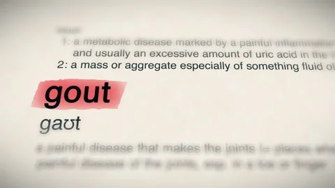 The Word gout in a Dictionary Animation Stock Footage 243783719