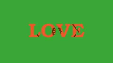 Word on a green screen, black texture, animation 4K Stock-Footage 99143710
