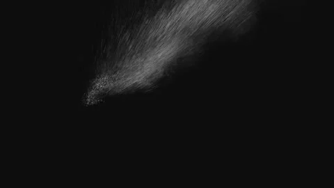 The word happy written in white typography with a dynamic powder explosion .. Stock-Footage 343576713