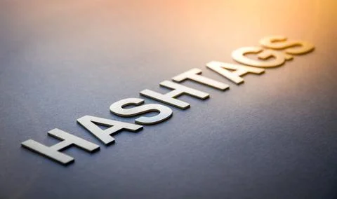  Word hashtags written with white solid letters Word hashtags written with... Foto stock