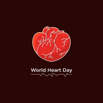 Word heart day Illustrazione stock